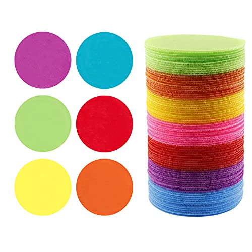 AmFor 72 Pieces 6 Colors Carpet Markers Sitting Spots, 4 Inch Spot Marker Sport Spot Circles for Classroom Preschool and Kindergarten