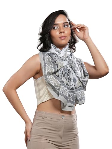 Image of Viscose Scarf for Women | Lightweight & Long | Stole for Women - Stylish Design | Neck Scarf, Hair Scarf, & Head Scarf for Women & Girls | All Season Accessory