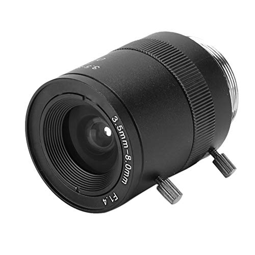 Sonew 720P CCTV Manual Iris Camera Lens, CS-Mount F1.4 3.5-8mm Focal Length 1/3'' Image Format Manual Aperture Lens