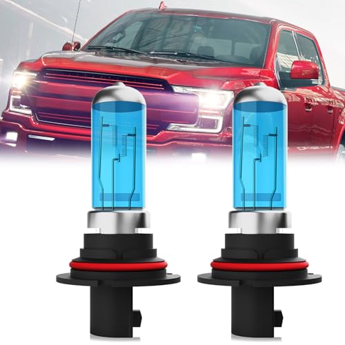 Image of Headlight Bulbs Compatible With Ford F150 1992-1993, 9007 High Low Beam Halogen Light Bulb Combo, Super Bright 6000K White, Plug and Play, Pack of 2