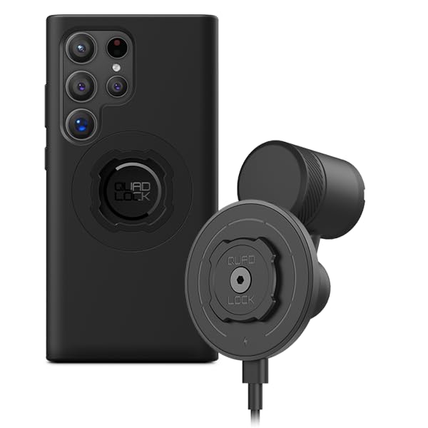 Quad Lock Vent Car Phone Mount Kit with MAG Wireless Charging Head V2 and MAG Galaxy S24 Ultra Case