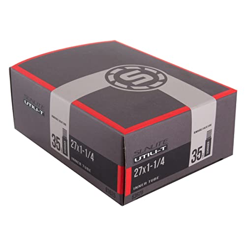 Sunlite Utili-T Standard Schrader Valve Tubes, 27 x 1.25 / 35mm, Black