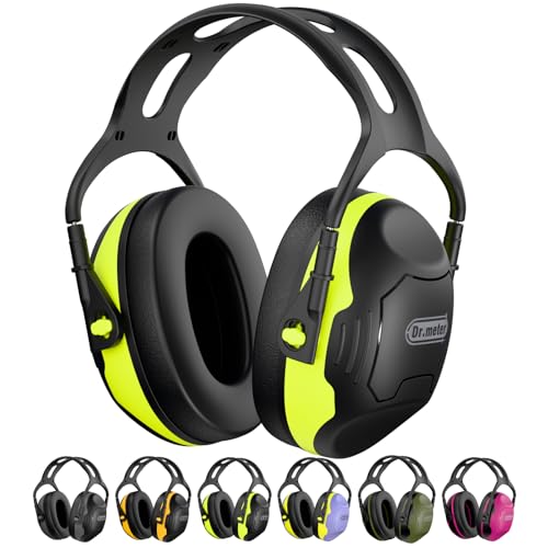 Image of Dr.meter Noise Reduction Ear Muffs, SNR34dB Ear Protection Noise Cancelling Headphones for Kids Autism Sensory, Adults Hearing Protection Earmuffs for Shooting Gun Range, Mowing, Monster Jam