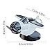 Solar Powered Airplane Shaped Car Ornaments, Solar Powered Airplane for Car, Rotate Airplanes Ornaments for Interior Dashboard Accessories Office Home Decor (Red)