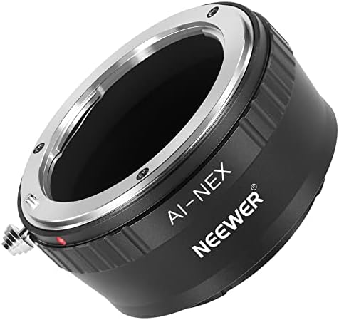 NEEWER Lens Mount Adapter Manual Focus Ring Compatible with Nikon AI Lens to Sony E Mount Camera, Compatible with Sony Alpha 1 A9 A7 A7C A7R A7S A6600 A6400 A5000 NEX-7 NEX-6 NEX-5 NEX-3 ZV-E10 FX30