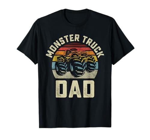 Monster Truck Dad Vintage Retro Style Hombres Camiseta