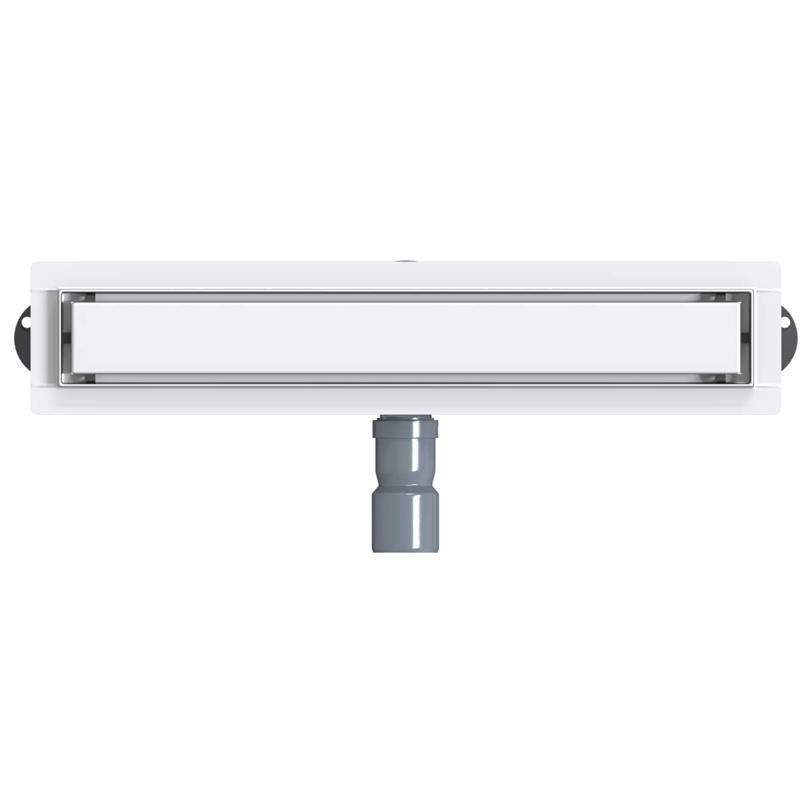 Duschablauf 2-in-1 mit 360° Siphon aus Edelstahl, höhenverstellbar 54 x 11 cm, mit Haarfänger, Geruchsverschluss, Sieb und Filter für Dusche, Bad und Waschbecken