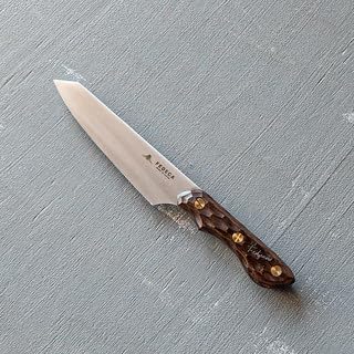 Amazon.co.jp: FEDECA 000987 (名栗ブラウン)三徳包丁 小（積層強化木