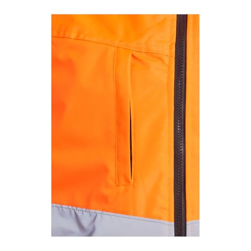 Blackrock Hi-Vis Body Warmer Rail pomarańczowa/granatowa wyściełana kamizelka, Hi Viz, unisex, polar, Gillette, odzież robocza, ciepła, kamizelka, wodoodporna i wiatroszczelna powłoka, rozmiar 3XL