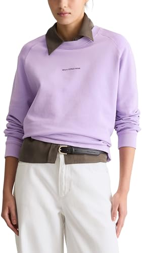 Marc OPolo Denim Damen Sweatshirt aus Bio-Baumwolle mit Raglanärmeln Lila (Wild Orchid) S