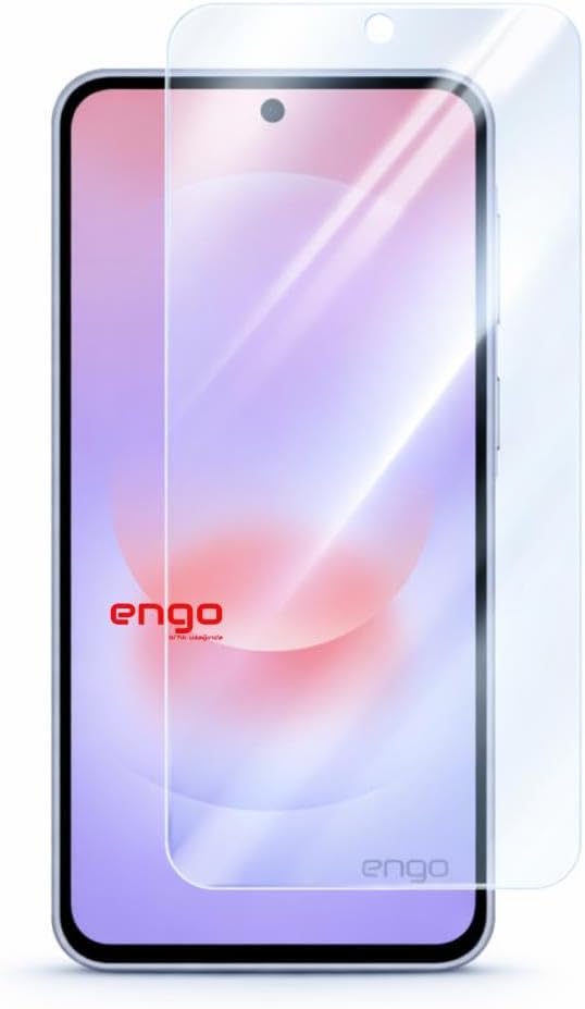Engo Samsung Galaxy A37 İle Uyumlu Ekran Koruyucu 9H Temperli Kırılmaz Esnek Nano Cam, Çizilmeye Dayanıklı Koruma, HD Şeffaf