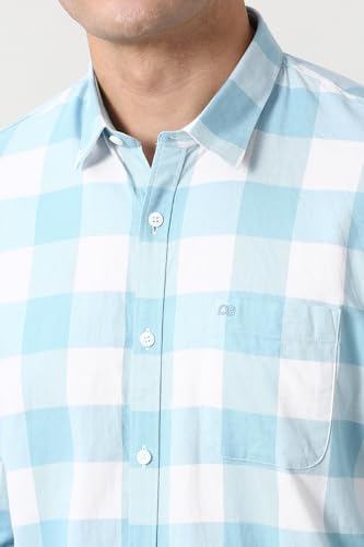 Image of Peter England Men's Checkered Shirt | 100% Cotton