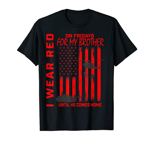 Red Friday Hermano Tropas Militares Recuerdan Despliegue Bandera de Estados Unidos Camiseta
