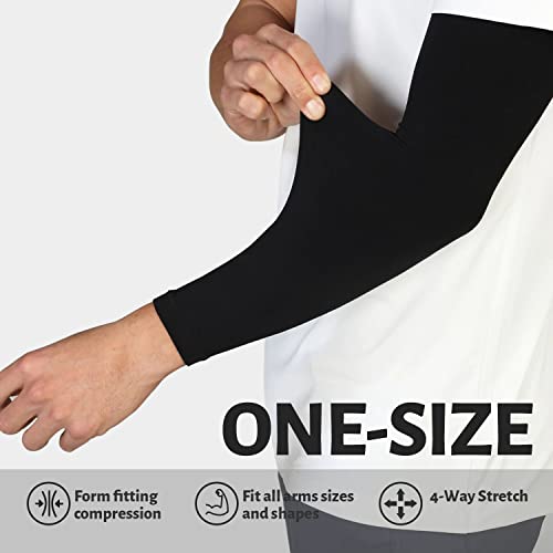 UV Sun Protection Arm Sleeves for Men & Women - Tattoo Cover Up - UPF 50 Cooling Sleeve for Golf, Cycling4