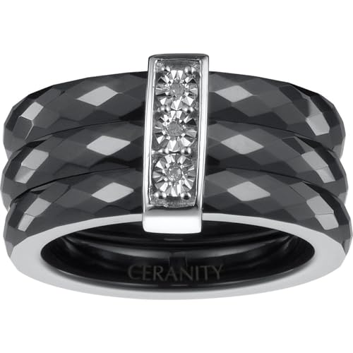 Bague Nova en Argent avec diamant blanc - Phebus Ceranity