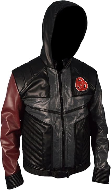 Popular TV character Tribute Kid's Genuine Leather Leo-Dooley Hooded Mission Jacket4