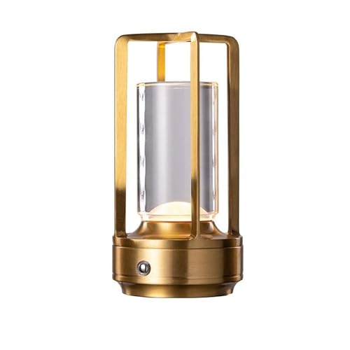 Zeng25liangOu-12 Bedside Lamps Decorative Bar Desk Camping Bedlight Atmosphere Small Lamp Retro Style(Gold)