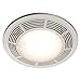 Broan-Nutone  8663RP  Bathroom Exhaust Fan and 100-Watt Incandescent Light with Glass Lens, 5.0 Sones, 100 CFM