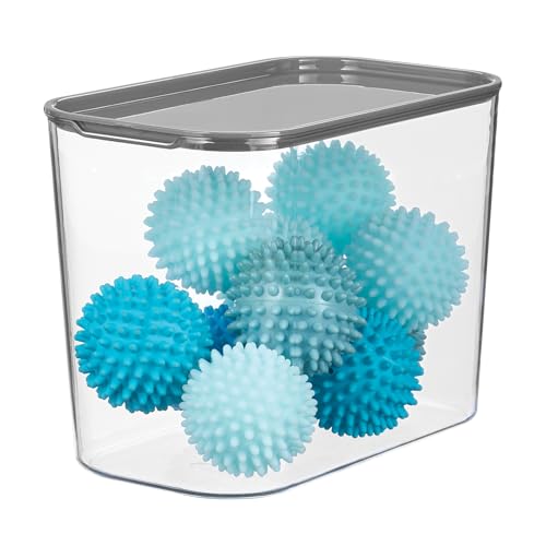 iDesign Wallspace Tall Inner Bin with Lid - Storage Garage or Laundry Room - Clear - Made in USA