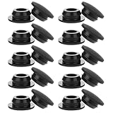 10 Pcs Black 10mm Diameter Rubber Hole Plug Silicone Snap in Type Locking Furniture Hole Plug Round Protective Cover Cap Rubber Plugs for Round Holes