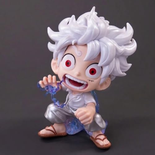 Image of Blue Aura Monkey D Luffy Gear 5 Action Figure Height -15cm Heavy Figure Multicolour PVC | Luffy AI Version