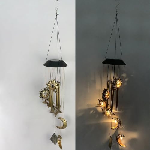 Carillons à vent solaires extérieur étanche pour décor jardin - 6