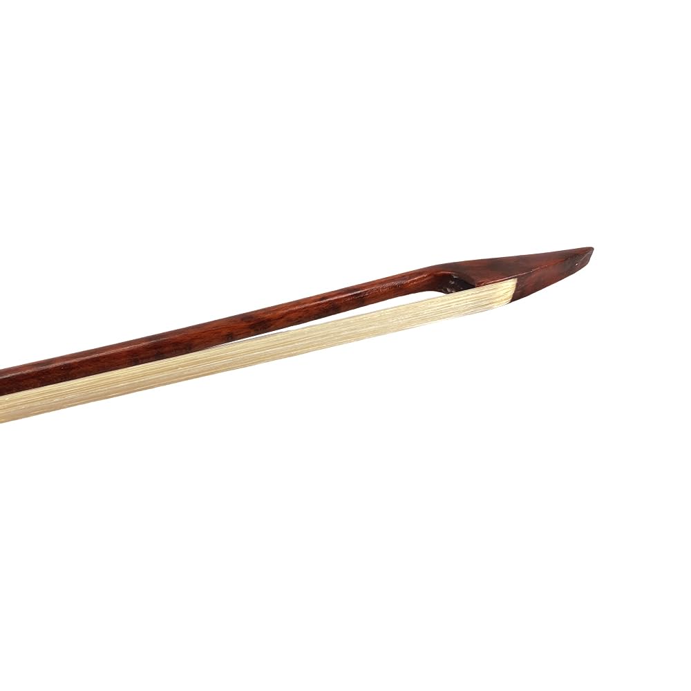 Yinfente 4/4 Snakewood Violín Arco Largo Tornillo Barroco Arcos Exterior Madera Natural Arco Pelo Recto Fuerte