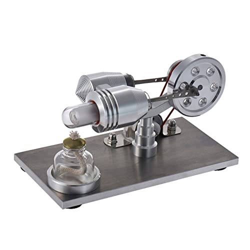 Mini Motor Stirling de aire caliente, modelo de Motor, generador de electricidad, luz LED, juguete educativo, experimento de física para aprender