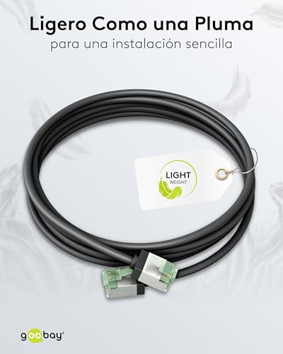 Cable de red CAT 8.1 cable Ethernet U FTP CU superflexible 10Gbits negro Goobay pack de 10x5m 5