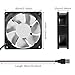 AITRIP 4PCS 80mm 8cm LED Blue Computer Case Cooling Fan 80x80x25mm USB 8025 5V USB Cooling Fan PC Computer CPU Cooling Fan