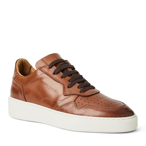 Image of Bruno Magli Men's Dezi Sneakers, Leather Shoes, Lace-Up Casual Shoes