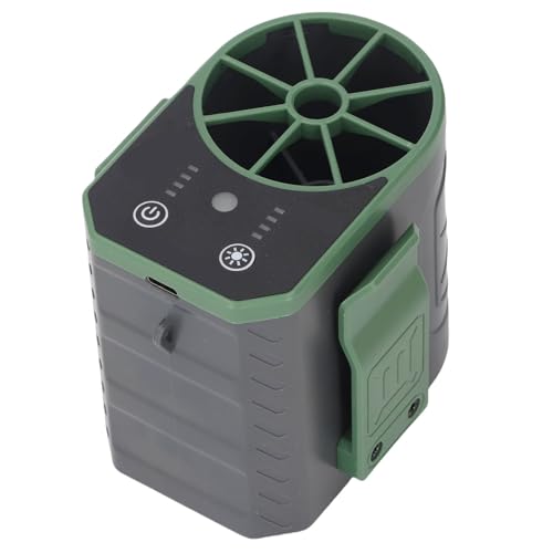 Ventilador de cintura portátil Goshyda de 4 velocidades y luz LED 5