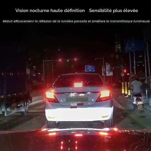 Caméra de Tableau de Bord Double Avant et Arrière, Enregistreur de Conduite de Voiture 3,16 Pouces, Moniteur de Recul Professionnel