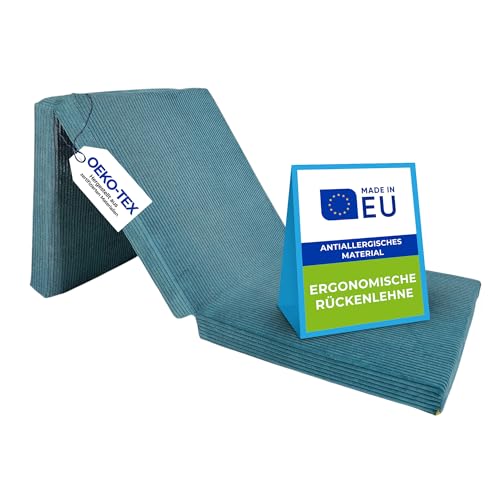 Pillows24 – Klappmatratze 190x60x7 cm mit abnehmbarem Bezug & Tragegriffen | Gästematratze klappbar | Oeko-TEX | Faltbare Matratze/Faltmatratze...