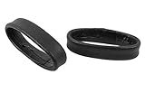  Minott Zwei Lederschlaufen Schlaufen für Leder-Uhrenarmbänder 28717, Farbe:schwarz, Anstoß:22 mm