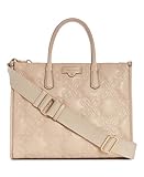Doublure en coton mélangé Nine West Cosette Jet Set Tote, Main, bandoulière, Sac fourre-Tout Femme, Beige, Large