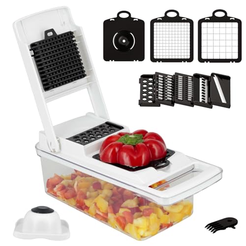 KITIDEA Vegetable Chopper, Onion Chopper, 10 in 1 Multifunctional mandoline
