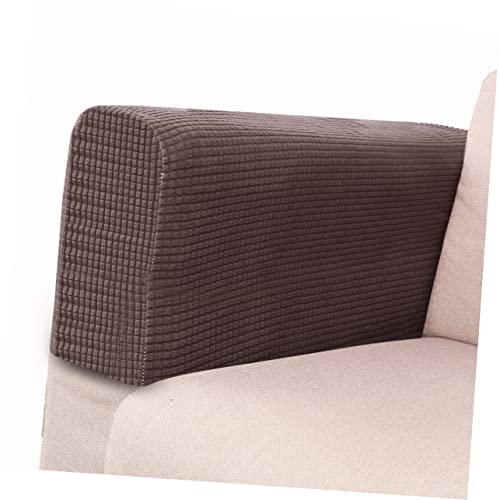 Housse accoudoir canape cafe fonce extensible lot 6 pieces protection