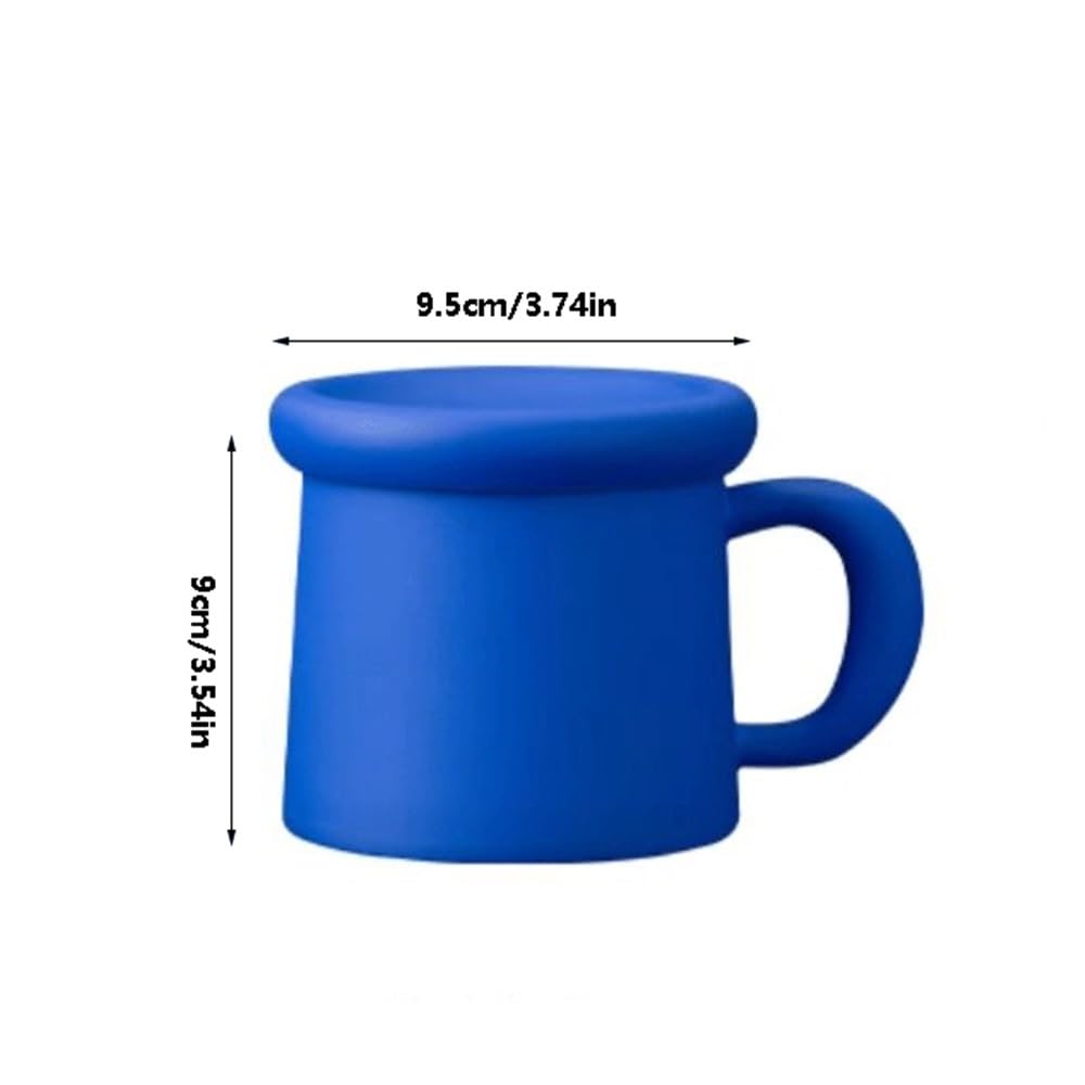 Kaffeebecher Tasse mit Keramiküberzug, Kaffeetassen-Set in Zwei Farben, Fassungsvermögen 325 ml, fürs Büro oder als Paar-Becher Kaffeetasse(Green)