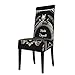 Housse de Chaise Gothique crâne Art Macabre Miroir Stretch imprimé Housse de Chaise chaises lavables Housse de siège Protecteur pour chaises