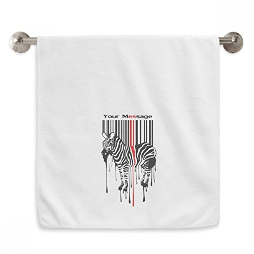 Serviette zèbre code rouge et noir 13x29 pouces en coton - 2