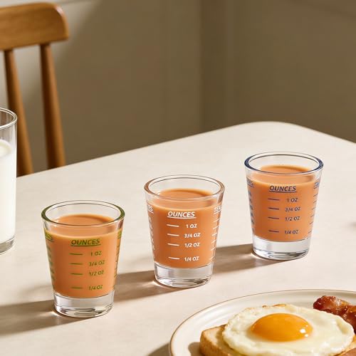 Vaso medidor de vidrio 1.5 oz, pack de 2 miniatura 3