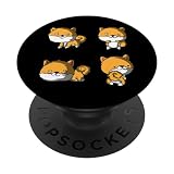 Shiba Inu Bébé Akita Inu Chien Japon Homme Femme Cadeau PopSockets PopGrip Interchangeable