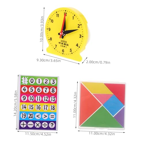 Kit mathématique avec tangrams et bâtonnets de comptage pour l'école