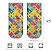 LITPUZC Women's Fashion Ankle Socks Funny Running Low Cut Socks Rainbow Checkered Plaid No Show Athletic Sock Soft Breathable Crew Sock 5 Pairs