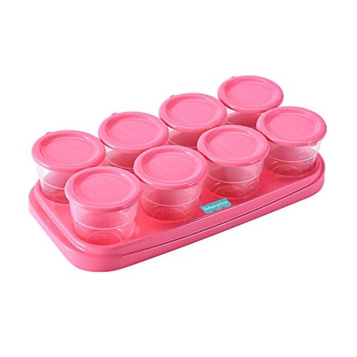 Potes Para Congelar Papinha Na Bandeja Prep & Fresh Fisher Price Rosa Fisher Price - BB1081, Fisher Price, Rosa