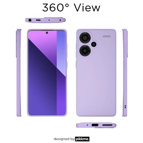 Image of Outlouders Back Cover for Redmi Note 13 Pro Plus 5G | Camera Protection | Durable Soft Matte Silicone Bumper Case (Purple)