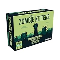 Asmodee, Exploding Kittens: Zombie Kittens, Jogo de Cartas, Para Galera, Idade +8,Partidas de até 15 min.