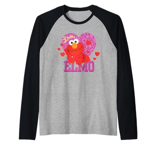 T-shirt baseball Elmo 100% coton de Sesame Street pour la Saint-Valentin