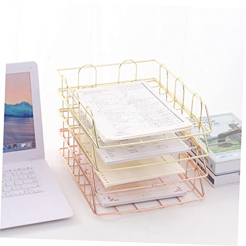 Soporte de metal para archivar documentos y evitar el desorden del escritorio 6